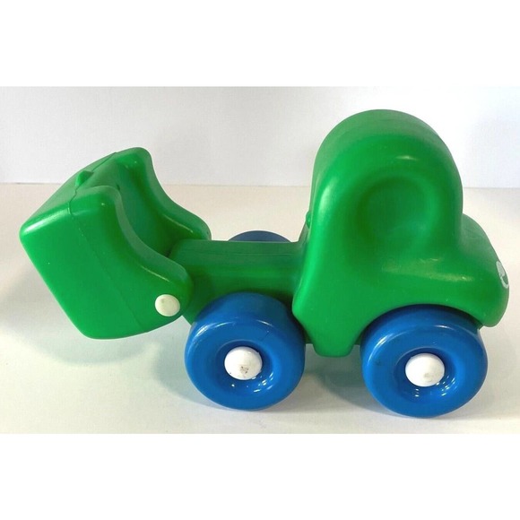 Vintage Little Tikes Chunky First Cars Green Dump Truck Toy Plastic 1st 80s PLAY - Picture 6 of 9